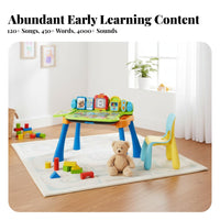 Multi-Functional Activity Desk Early Education Multi-Functional Activity Table Lights and Sounds Interactive Learning Table for Young Children, Kids
