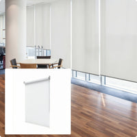 Light-Filtering Semi-Blackout Window Shade Roll-up Pull Chain Roller Curtain Milky White Pull Cord Thick for Bedroom, Office, Balcony, Bathroom