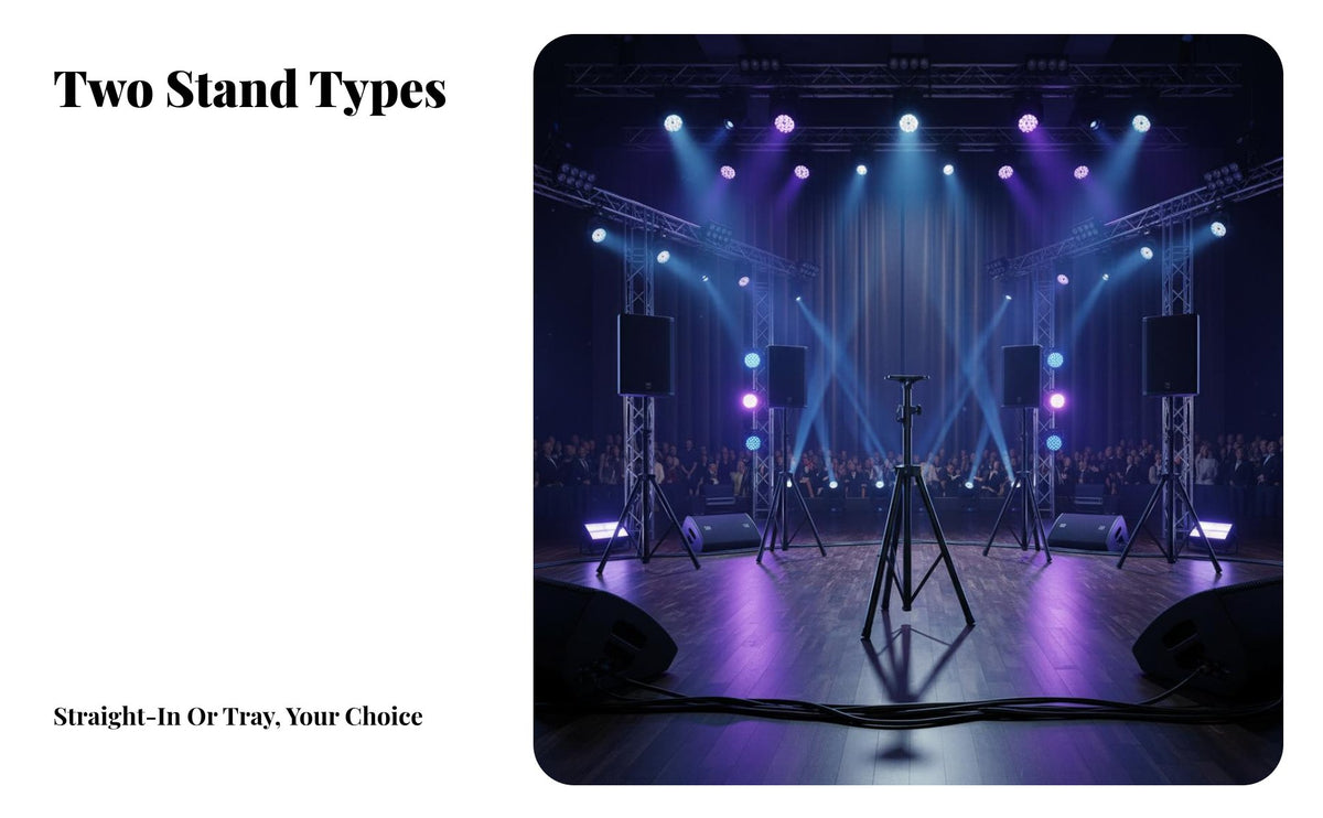 Non-Slip Feet Tripod Speaker Stand Portable Floor Speaker Stand Collapsible Design Sound System Accessory Easy Assembly for DJs, Musicians, KTV, Stage, Live Performance, Studio