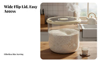 Moisture-Proof Rice Storage Container Multi-Purpose Sealed Grain Bin Safe for Kitchen Countertop