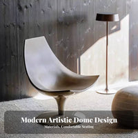 Dome-Shaped Dome Chair Light Luxury Upholstered Armchair Nordic Inspired Crafted Aesthetic for Interior Designers