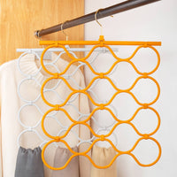 Foldable Scarf Hanger Space-Saving Hanging Scarf Organizer Non-Slip Closet Accessory Storage Hanger
