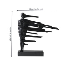 Abstract Figure Sculpture Undulating Fashioned Metal Figurine Focal Point Home Decor