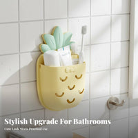 Drill Toothbrush Rack Easy Installation Wall Mounted Toothbrush Holder Space Saving Wall Mounted Washroom Holder for Women, Kids, Bedroom, Kitchen