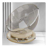 Clear View Design Space Capsule Cat Bed Stable Base Transparent Cat Nest Polished Round Border Pet Furniture Easy to Install for Kittens, Large Cats