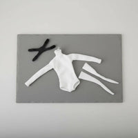 1/6 Scale Female Figure Outfit Black and White Female Figure Jumpsuit Set 12 Inch Doll Apparel Fastener Jacket Toy Accessory