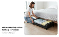 Wheeled Collapsible container Space-Saving Underbed Container low-height for Students