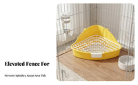 Small Pet Toilet Box Anti-Tip Guinea Pig Corner Toilet Pet Corner Litter Pan Detachable Design Small Pet Potty Removable Grate