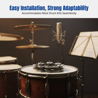 Drum Hi-Hat Jingle Cymbal, Brass Percussion Accessory, Decorative Sound, Single/Double Tier, ABS Material