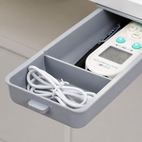 Under Desk Storage Drawer, Attachable Under Desk Drawer for Office Home Study, Small Slide Out Desk Tidy Drawer, 1L Capacity, Modern Minimalist