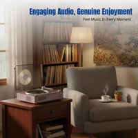Bluetooth Speaker, Retro Vinyl-Style, Multi-Format Music Player, Home Audio