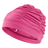 Ruched Pleated Swim Cap Stretchable Material Swim Cap Stretchy Swimming Hat Easy to Wear for Hot Springs