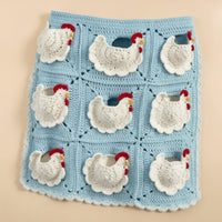 Crocheted Egg Collecting Apron with Pockets Rustic Crochet Egg Apron Multi-Pocket Textured for Gardeners