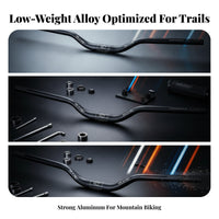 Sandblasted Finish Straightelevation Handlebar 780 Mm Mountain Bike Handlebar Printed Size Markings Mountain Bicycle Riser Bar Black