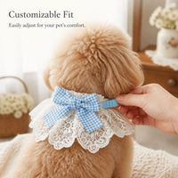 Pet Bandana Scarf for Dogs and Cats - Adjustable Bib Collar with Bell