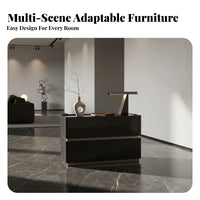 Light Luxury Design Round Smart End Table Multi-Functional Home Furnishing Wireless Charging Nightstand With Storage Drawer for Apartment Dwellers, electronic aficionados, Living Room, Small Spaces, Bedroom, Entryway