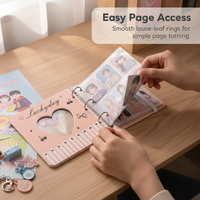 Mini Bowknot Hollow Photo Card Album for Instax & Kpop Photocards