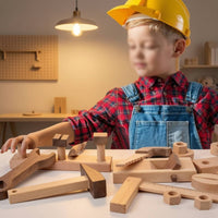 Educational Wooden Toolbox Educational Pretend Tool Toy STEM Toy Tool Kit Construction for Preschoolers