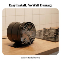 No-Drill Installation Mini Kitchen Smoke Extractor Strong Suction Portable Range Hood Compact Design Ductless Smoke Extractor Quiet Operation for Apartment Dwellers, Home Cooks, RV Owners, Small Areas, Dorm Room, Hot Pot, Indoor BBQ