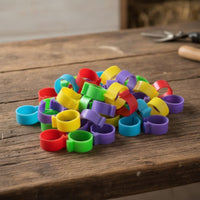 100 Pieces Easy to Apply Poultry Leg Band Mixed-Color Poultry Leg Band Unlabeled Bird Accessory Multicolored for Breeders, Farmers, Farms, Backyard Coops