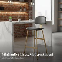 Factory-Inspired design Upholstered Highsupport Stool with supportrest Bar Chair Modern Design Seating Furniture Sturdy Frame for Adults, Homeowners, pairs, Pub, Kitchen, Dining Room