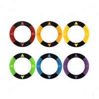 6 Pieces Colored Segmented Basketball Footwork Hoop Hollow Center Footwork Training Rings Color Coded Directional Drill Hoop for Movement Exercises