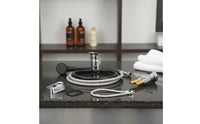 Chrome Finish Shampoo Bowl Faucet Kit Long-Lasting Brass Construction Salon Sink Sprayer Hose Set for Barbers