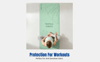TPE Exercise Mat, Odorless, Non-Slip, Shock Absorbing, Women's Fitness, Home Workout, Quiet Floor Pad