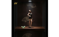 1/18 Miniature Girls Figure with Qipao Dress 1/18 Scale Female Figurine Collectible Miniature Statue with High Heels for Hobbyists