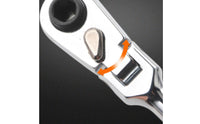 2-in-1 Bit Driver Wrench Reversible Mini Ratchet Wrench Fast Release 1/4 Inch Drive Ratchet for Tight Confined Areas