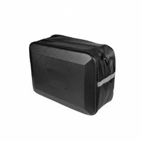 Large Capacity Scooter Backrest Bag Easy Installation Electric Bike Tail Bag Reflective Strips Vehicle Accessory Carbon Fiber Texture for Motorcyclists