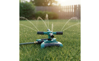 Connectable in Full-Circle Degree Rotating Sprinkler Connect Multiple Sprinklers 3 Arm Water Sprinkler Swivel Hose Connection Irrigation System Easy to Set Up for Lawn, Yard