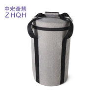 Portable Gray Singing Bowl Bag Handheld Crystal Bowl Storage Tote
