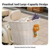 Large Capacity Electric Scooter Rear Basket Thickened PP Material Rear Mount Cargo Basket Spacious for Grocery Shopping, City Riding, Travel
