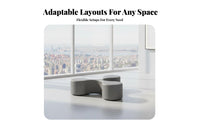 Combination Set Curved Sectional Sofa Minimalist design Reception Seating Creative Shape Public Space Furniture long-lasting Frame for Interior Designers, Office Managers, Business Owners, Library, Waiting Room, Lounge Area