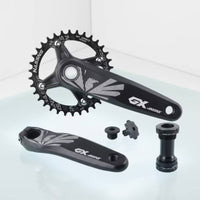 Mountain Bike Crankset 104 Crankset with Bottom Bracket Hollow Crank Arm Set with Bottom Bracket for Trail Riding