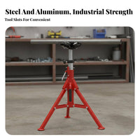 Spinning Head Pipe Stand High Load Capacity Sturdy Duty Pipe Stand Sturdy Duty Tube Holder Stable Support Long-Lasting Steel