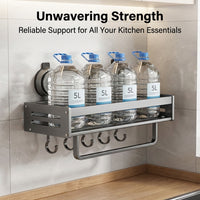Wall Organizer and Mounted Spice Racks for Pantry Organization, Stainless Steel Metal for Condiment Storage