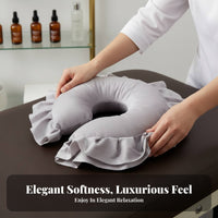 C-Shaped D Face Cradle Pillow Removable and Washable Cover Massage Table Face Soft Support Soft Textile Massage Table Headrest Pad for Estheticians