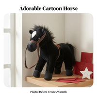 Soft Horse Toy Great Gift Standing Horse Soft Ie Horse Soft Toy PP Cotton Filling Stuffed Horse Doll Pretend Play for Home Decor