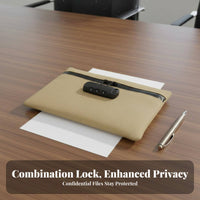 Large Capacity Combination Lock Document Bag Professional Grade A4 Document Security Bag Long-Lasting for Accountants, Travelers, Transport