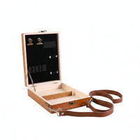 Travel-Ready Wooden Sketchbox with Strap Hand-Carried Sketch Box Easel Foldable Portable Easel with Storage Long-Lasting for Sketchers