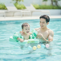 Underarm Swim Collar Adjustable Inflatable Baby Buoyant Collar with Toys Baby Pool Buoyant Collar Stable Infant Swim Instructor