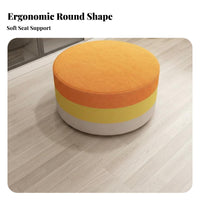 Round Pouf Comfortable Padded Seat Round Stuffed Pouf Multi-Purpose Indoor Seating for personalizeders, Business Owners, Waiting Area, Retail shop, Bedroom