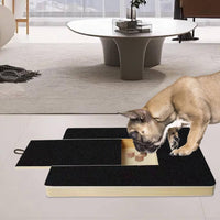 Dog Nail Scratching Pad Solid Wood Construction Dog Scratch Pad with Treat Drawer Mental Nail Filing Board with Treat Drawer