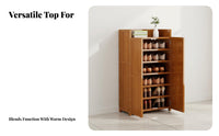 Standing Dustproof Shoe Rack Large Capacity Multi-Tier Shoe Shelf Space Saving Design Multi-Layer Entryway Cabinet for Hallway, Dorm Room, Bedroom