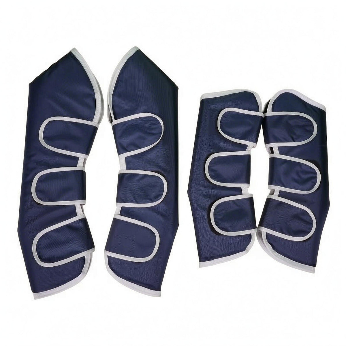 4 Pieces Fleece Lined Horse Transport Leg Guard Wraparound Padded Horse Leg Guard Skin Friendly Pet Gear Navy Blue for Travel