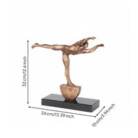 Abstract Metal Sculpture Minimalist Design Modern Body Statue Elegant Decor Item for Living Room
