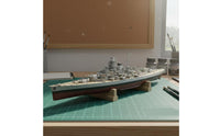 1:700 Naval Vessel Model Click-Together Design Warship Assembly Kit Includes Display Stand Assembly Kit for Collectors, Beginners, Decoration