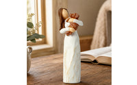 Girl Figurine with Canine Sentimental Female Figure with Canine Figurine Decorative for Collectors, Bookshelf, Memorial Display, Bedside Table